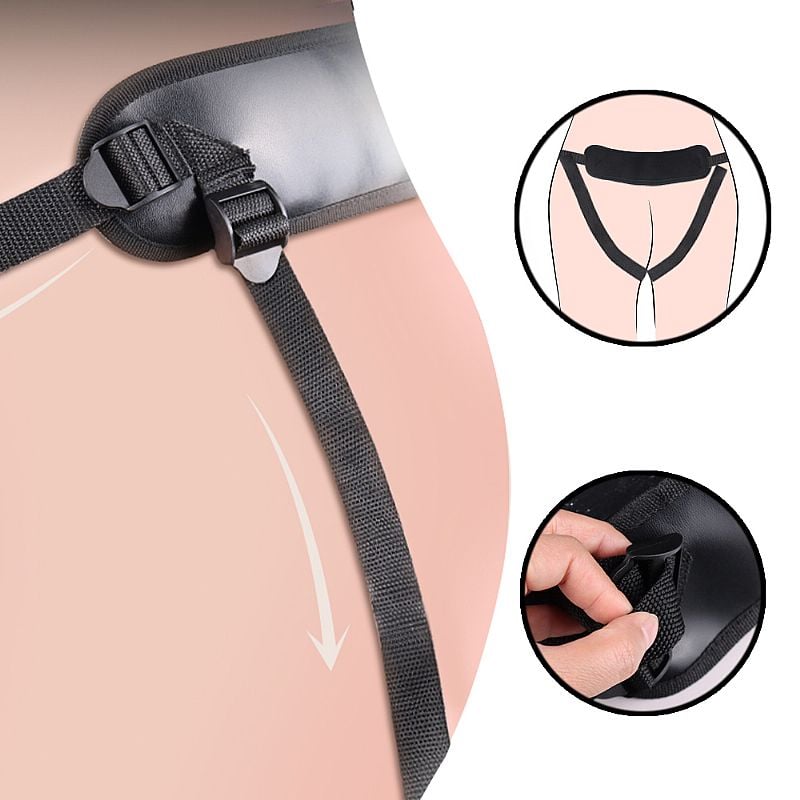 Cinta Ajustável com Prótese Peniana Realista, Bullet de 9 Modos de Vibração e 4 Anéis para Encaixe - S-Hande Croods 3 | 16 x 3,6 cm | Tamanho Único - 3