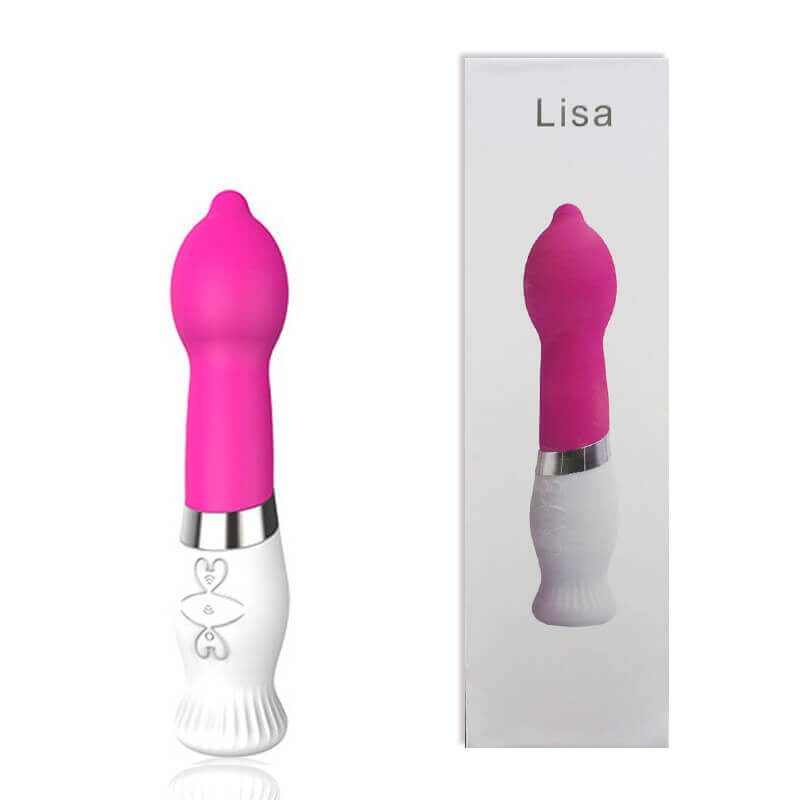 Dibe Lisa - Vibrador Recarregável Estimulador de Ponto G com 6 Modos de Vibração - 22 x 5 cm | Cor: Rosa - 1