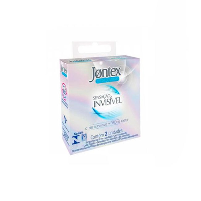 Preservativo Ultra Fino para uma Sensibilidade Maior - Jontex Sensação Invisível | 2 Unidades - 2