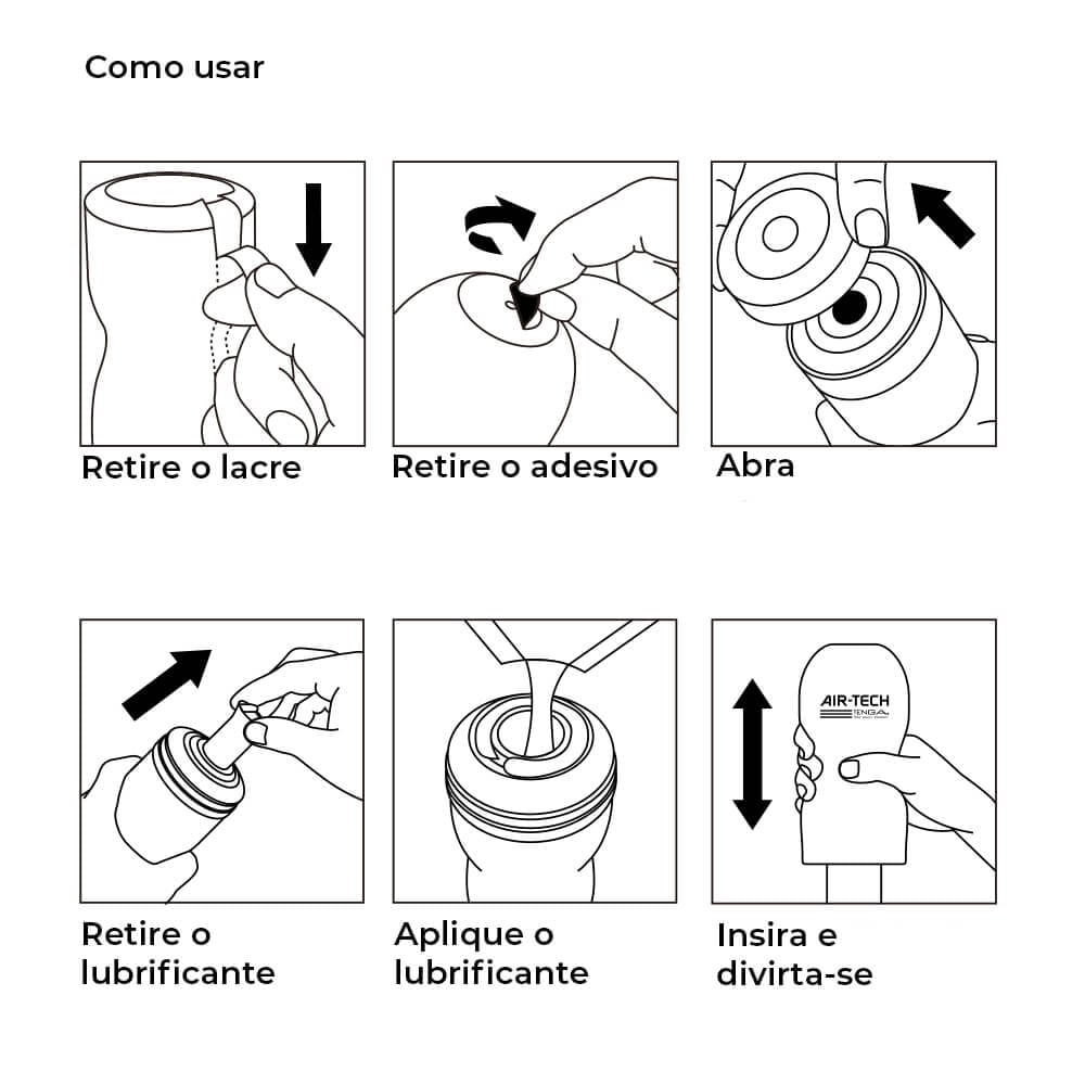 Masturbador Masculino Reutilizável com Textura Interna e Feito para Pênis Acima da Média - Tenga Air-Tech Ultra - 5