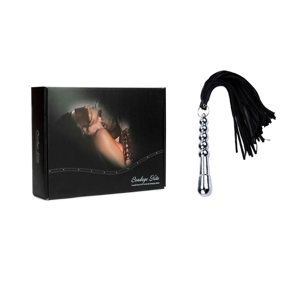 Plug Anal com Chicote e Franja em Camurça - Bondage Kits | 16 x 2,6 cm - 1