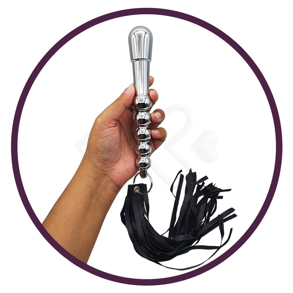 Plug Anal com Chicote e Franja em Camurça - Bondage Kits | 16 x 2,6 cm - 5