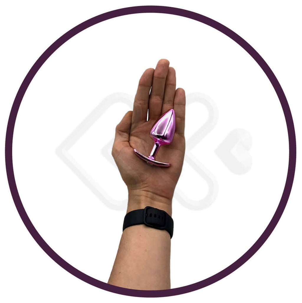 Plug Anal "M" Cônico em Metal com Joia e Base Removível - Hard - 6,8 x 3,2 cm | Disponível em 7 Cores - 4