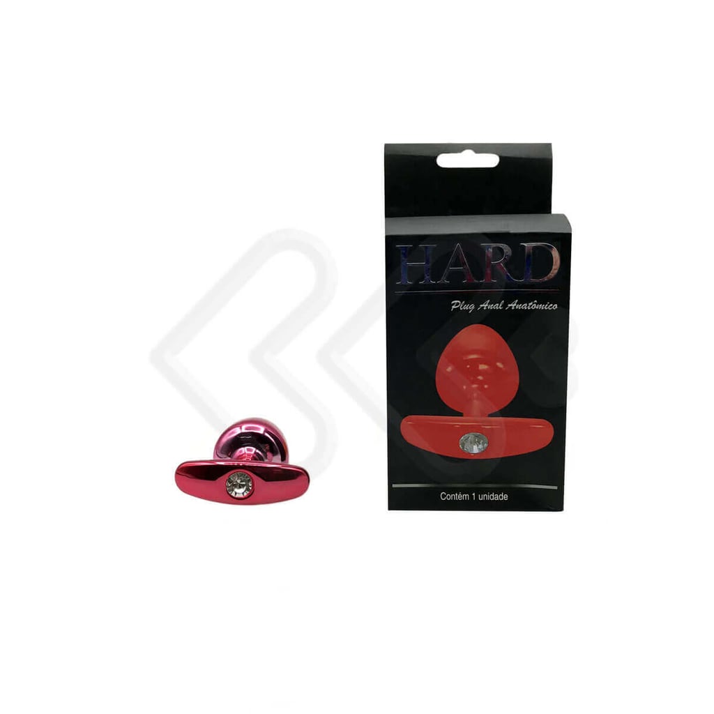 Plug Anal "M" Cônico em Metal com Joia e Base Removível - Hard - 6,8 x 3,2 cm | Disponível em 7 Cores - 17