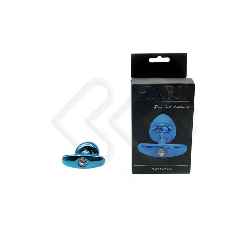 Plug Anal "M" Cônico em Metal com Joia e Base Removível - Hard - 6,8 x 3,2 cm | Disponível em 7 Cores - 13