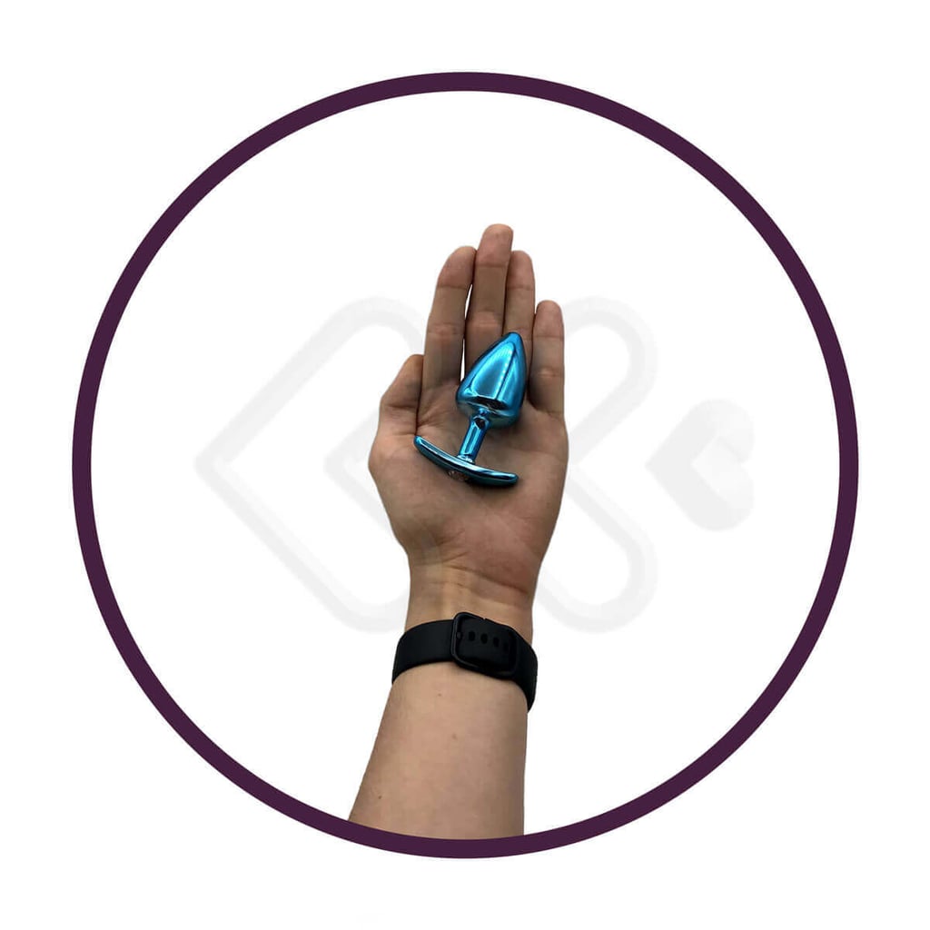 Plug Anal "M" Cônico em Metal com Joia e Base Removível - Hard - 6,8 x 3,2 cm | Disponível em 7 Cores - 16