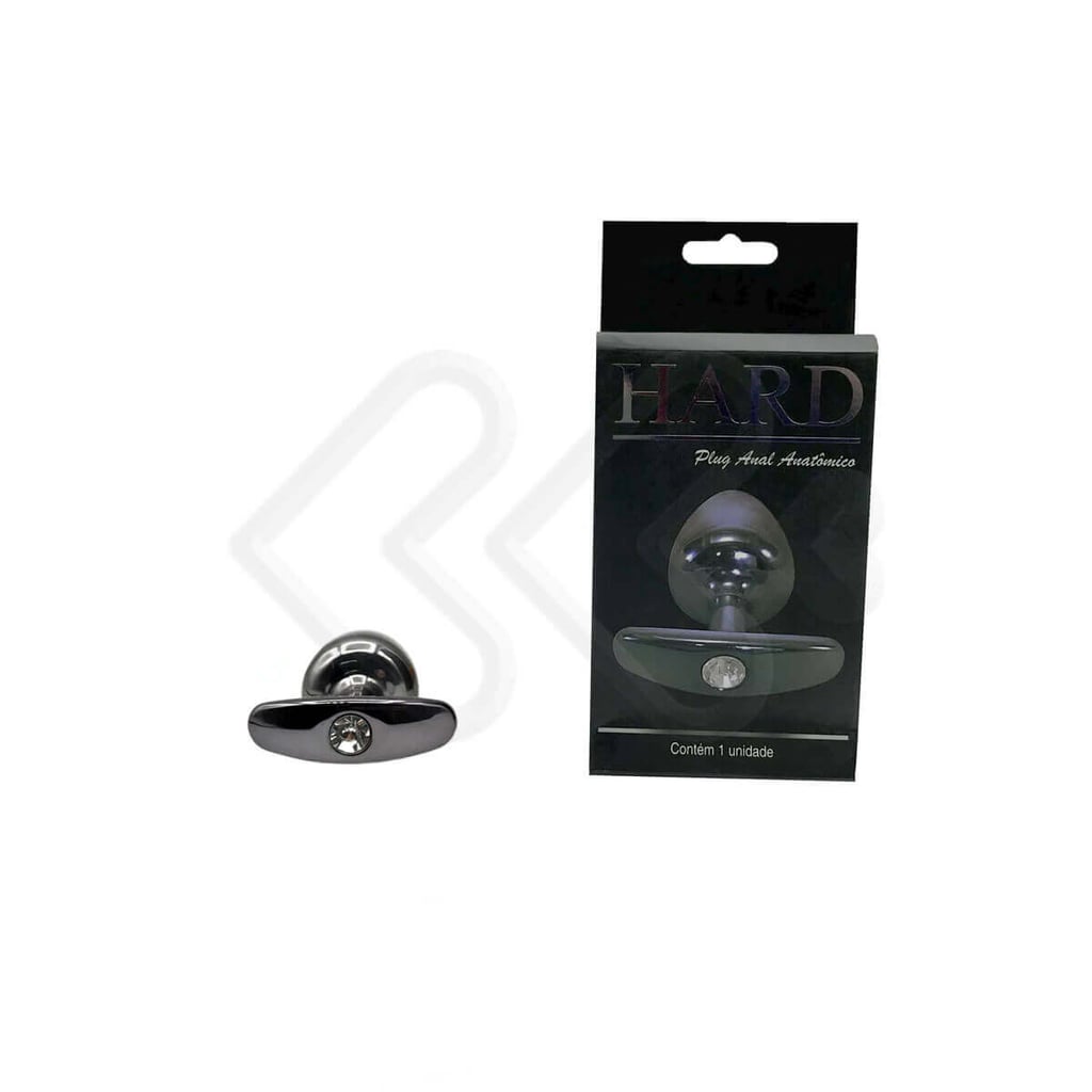 Plug Anal "M" Cônico em Metal com Joia e Base Removível - Hard - 6,8 x 3,2 cm | Disponível em 7 Cores - 9