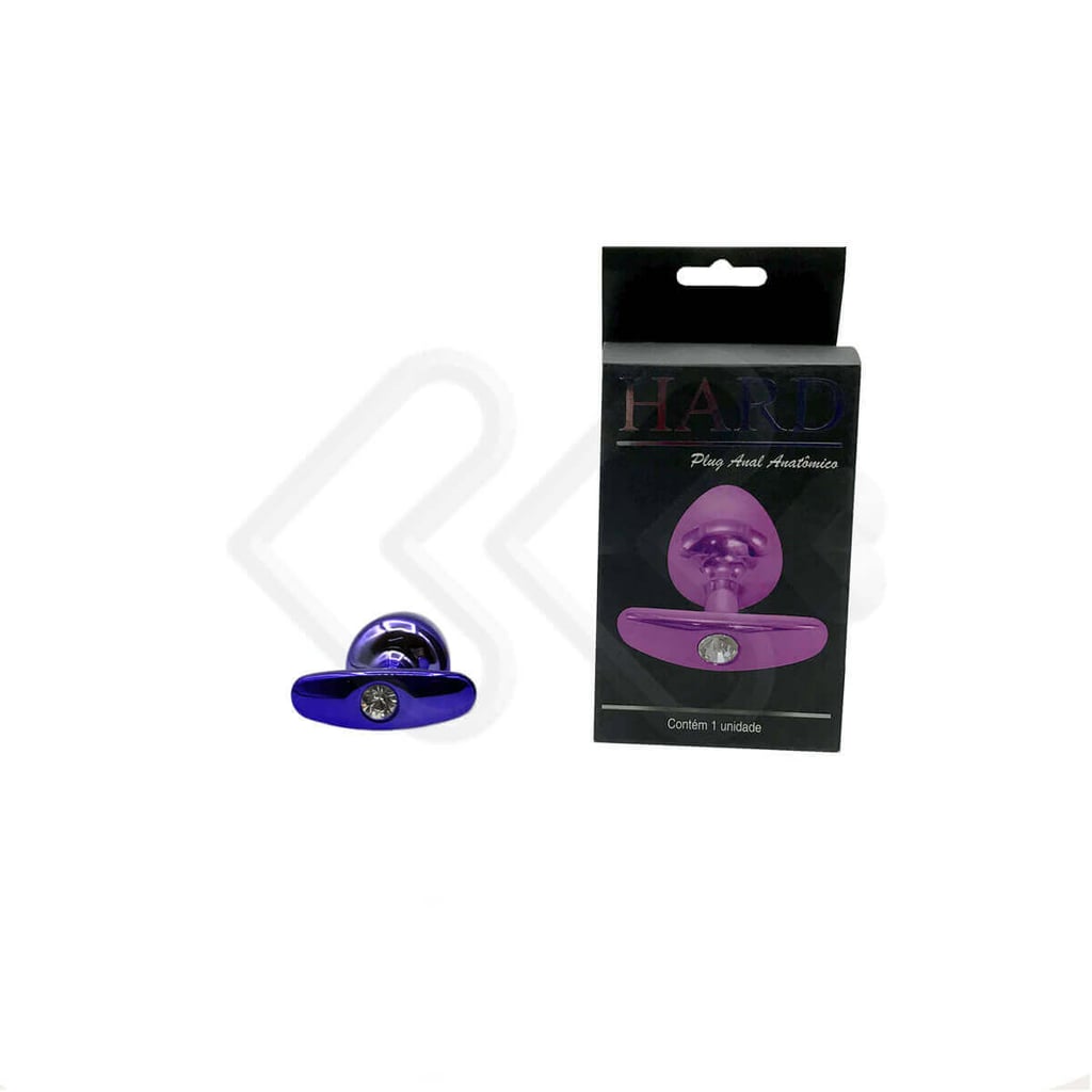 Plug Anal "M" Cônico em Metal com Joia e Base Removível - Hard - 6,8 x 3,2 cm | Disponível em 7 Cores - 21