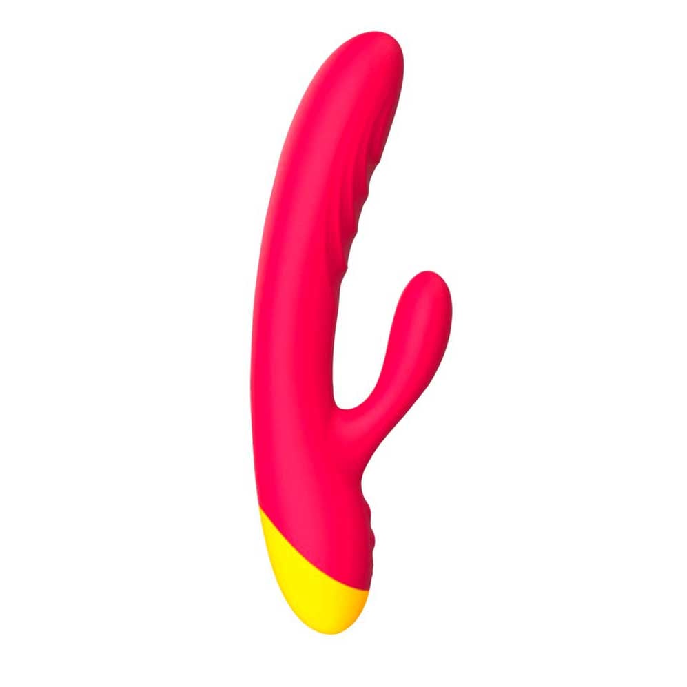 Vibrador Estimulador de Clítoris e Ponto G A Prova D'Água Feito em Silicone com 10 Modos de Vibração e Carregamento via USB - ROMP Jazz - 21,5 x 3,5 cm - 2