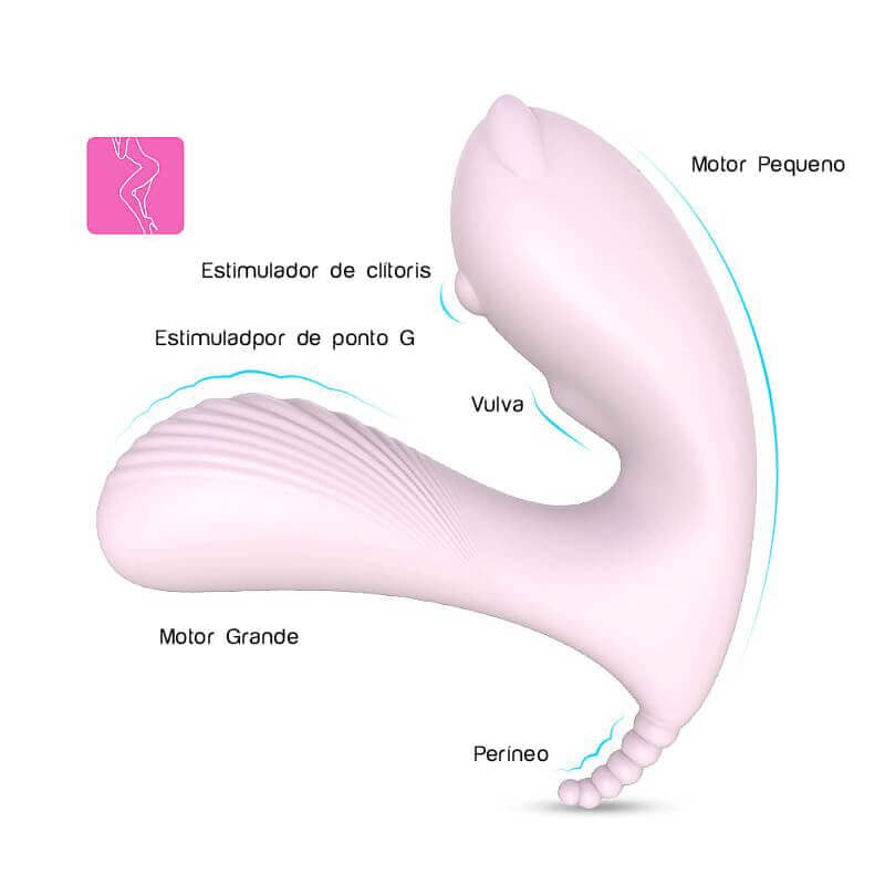 Vibrador de Clitóris, Ponto G e Períneo com 9 Modos de Vibrações e Controle Remoto Sem Fio - S-Hande Cara | Disponível em 2 Cores - 5