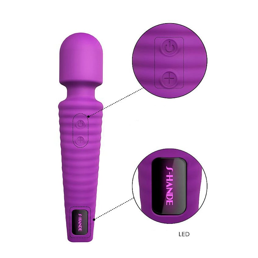 Vibrador Massageador Recarregável com 7 Modos de Vibração e 4 Intensidades - S-Hande Star | 20 x 4 cm | Disponível em 2 Cores - 3