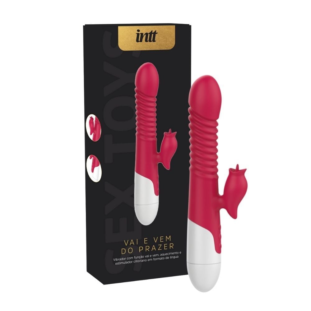 Vibrador de Clitóris e Ponto G Recarregável com 12 Modos de Vibrações e 3 Modos Vai e Vem - Intt Vai e Vem do Prazer | 14,0 x 3,6 cm - 1