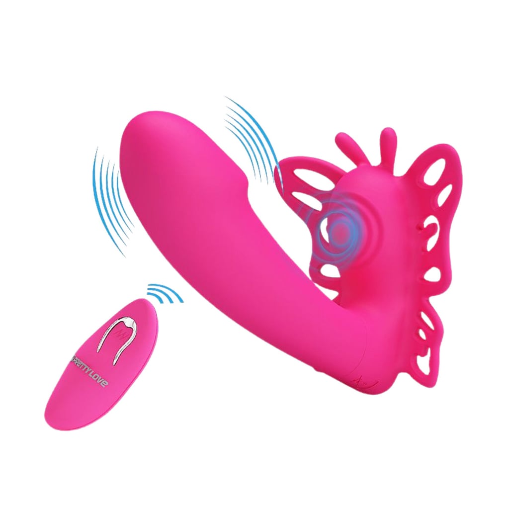 Vibrador de Ponto G em Forma de Borboleta com Estimulador de Clitóris, 12 Modos de Vibração, 4 Pulsações e Controle Remoto sem Fio - Pretty Love Katherine | 8 x 2,5 cm - 4