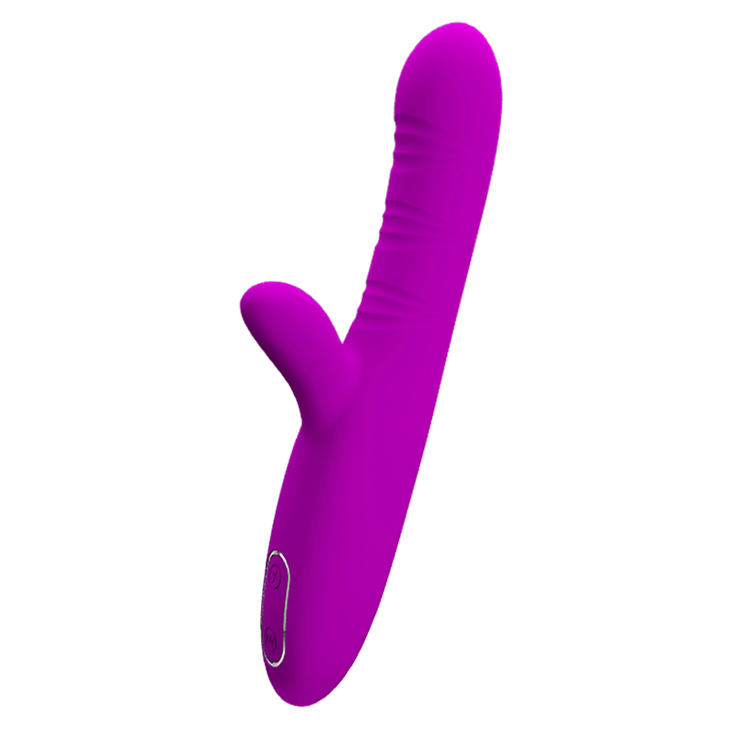 Vibrador Pretty Love Angelique vibrando o corpo e estimulador de clitóris