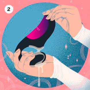 Demonstração de como ligar o produto após lubrificá-lo 