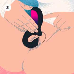 Demonstração do modo de usar o sextoy 