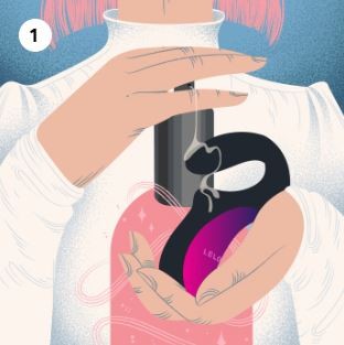 Demonstração de como lubrificar o sextoy