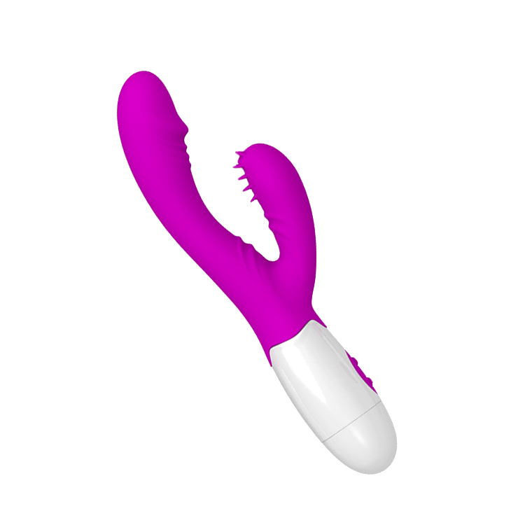 O Vibrador Pretty Love Andre demonstrando modo de funcionamento do estimulador de clitóris e seus movimentos